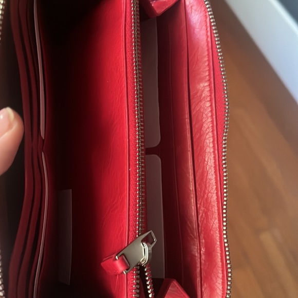 BALENCIAGA Leather Zippy Long Wallet in Red - Picture 10 of 10